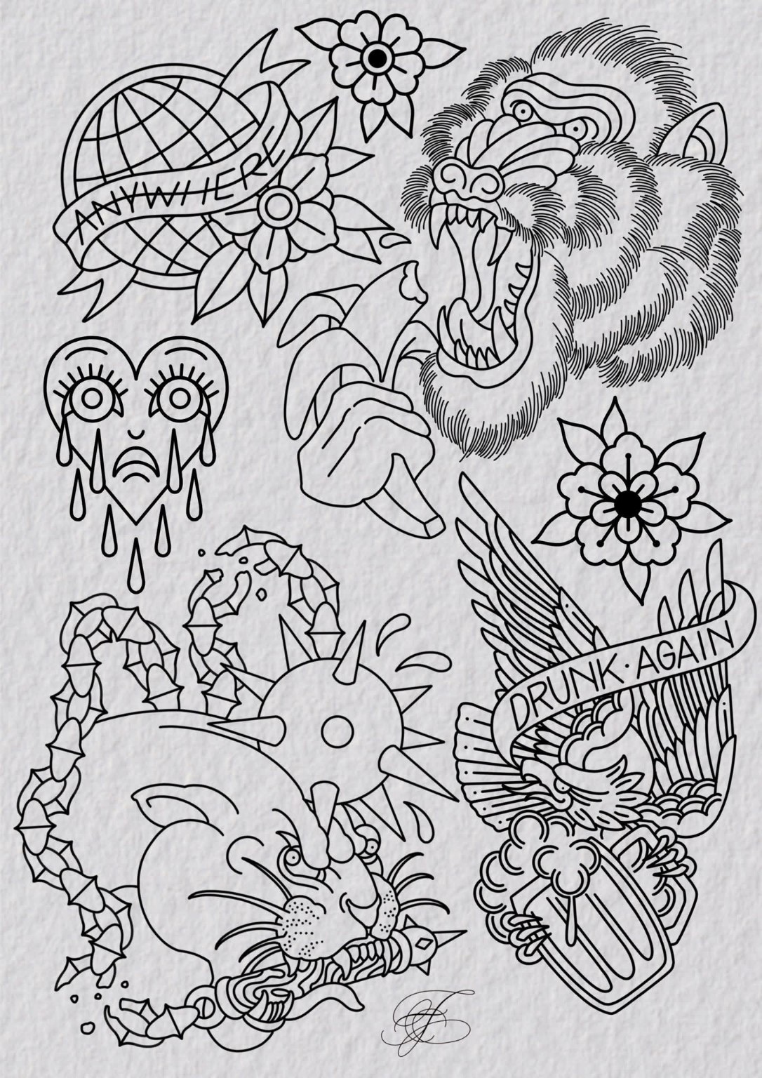 Ledigt design fra The Phoenix Ink
